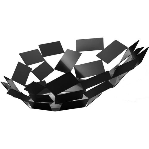 Alessi Mt03 B Centre De Table, Acier, Noir Laqué