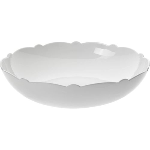 Saladier Blanc De Porcelaine Alessi-Rectifié Avec Le Décor De Relief