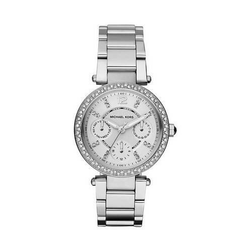 Michael Kors Mini Parker Mk5615 Femme Montre Silver Analogique Métal Nouveau
