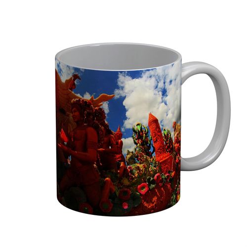 Mug Céramique Char Du Festival Des Bougies Thaïlande Carnaval Du Monde