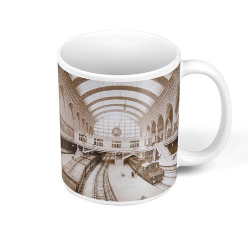 Mug Céramique Gare D'orsay Paris 1900 Photo Rare Vintage Ancien Train