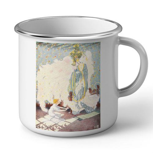 Mug En Métal Emaillé Les Souliers Rouges Les Contes D'andersen Illustration Ancienne