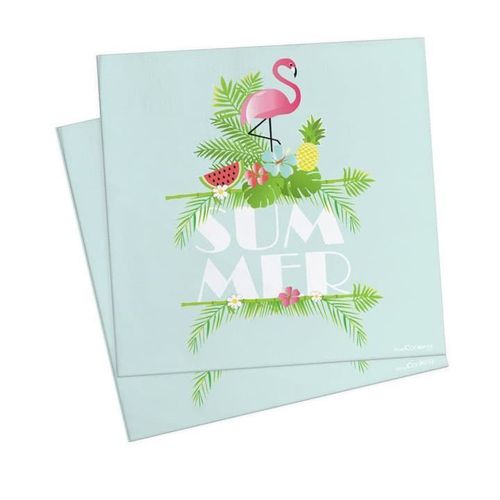Serviettes Summer 33cm 20 Pièces - Scrapcooking Party