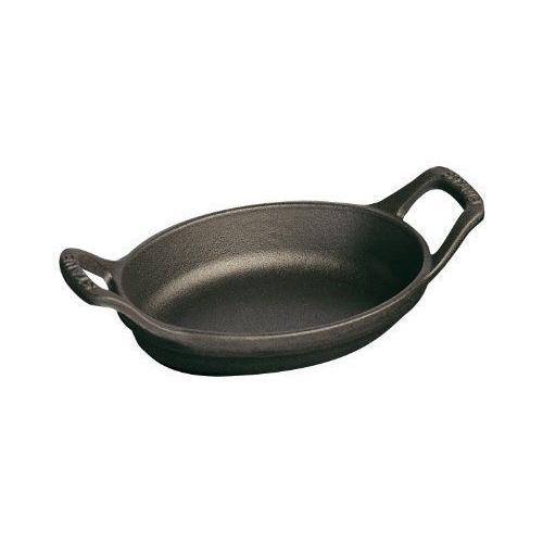 Staub 1301323 Mini Plat Ovale Fonte Noir 15 Cm