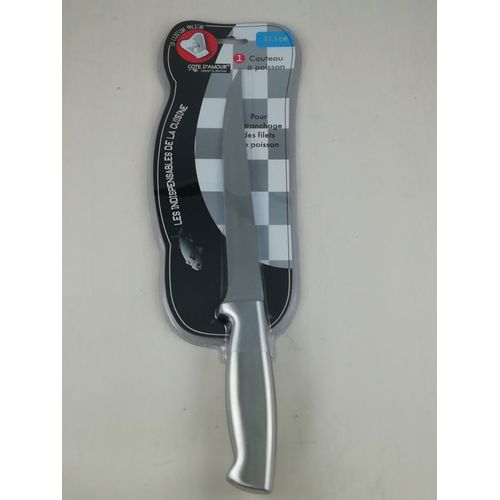 Couteau À Poisson Professionnel En Acier Inoxydable 32,5cm Peau Lamelles