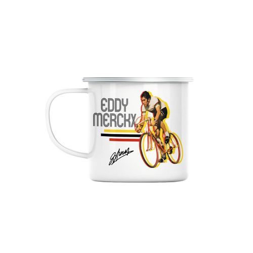Mug En Métal Emaillé Eddy Merckx Vintage Vélo France Cyclisme Tour
