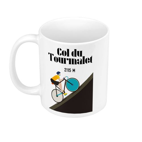 Mug Céramique Col Du Tourmalet Vélo France Cyclisme Tour Course Pyrénées