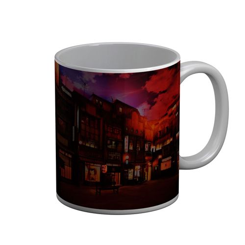 Mug Céramique Ville Japonaise Traditionnelle Japon Ancien