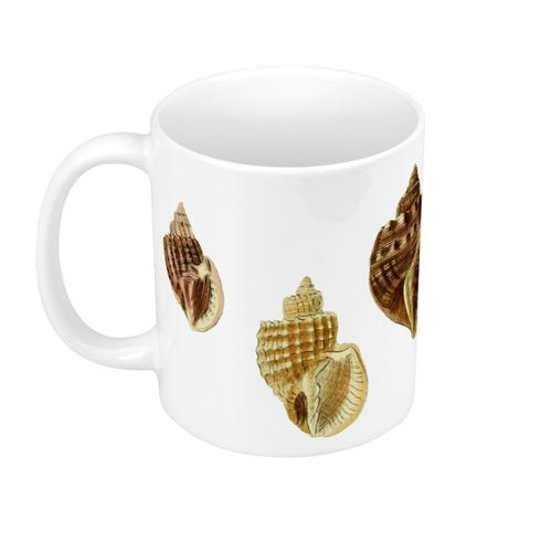Mug Céramique Coquilles D'escargots Minimaliste Biologie Illustration Ancienne