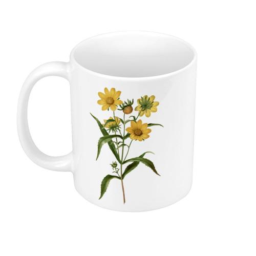 Mug Céramique Bouquet Marguerite Jaune Biologie Illustration Ancienne