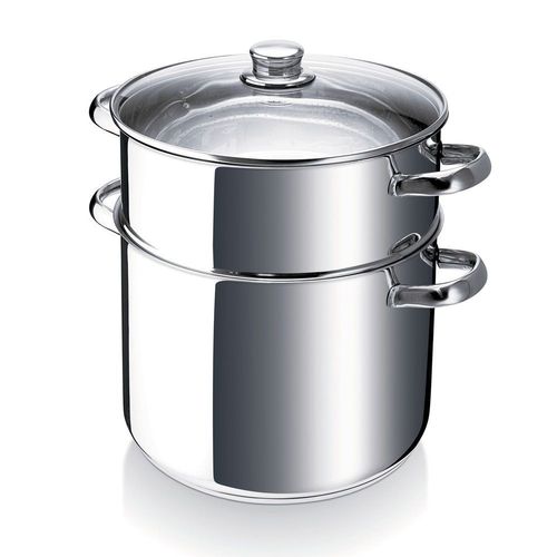 Couscoussier Chambord 11 L En Inox Avec Couvercle En Verre