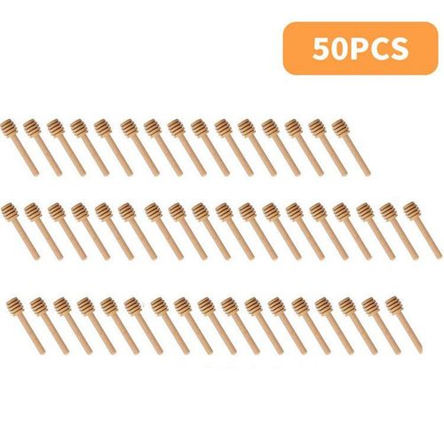 50 Pièces Cuillère À Miel En Bois Avec 16 Cm De Long Manche En Bois Cuillère À Miel Barre D'agitation Pour Pot De Miel Distribuer Bruine
