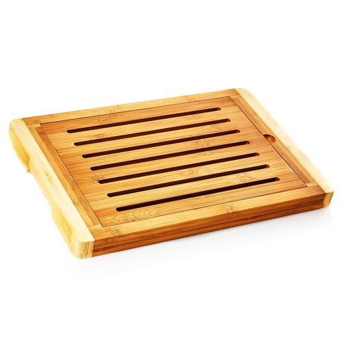 Klarstein Planche À Découper Le Pain Avec Ramasse-Miettes Bambou 38 X 3 X 25,5 Cm (Lxhxp) Recyclable