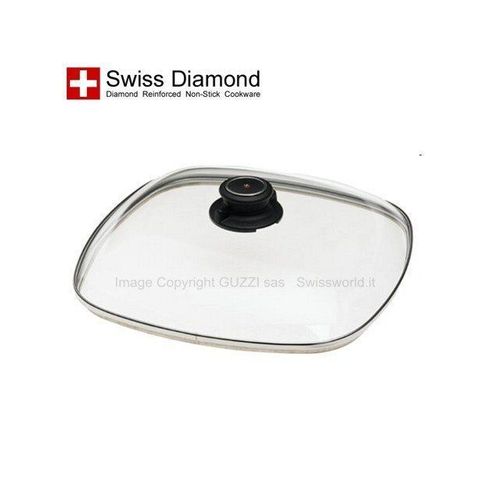 Swiss Diamond - Couvercle Carré De Remplacement Original Pour Pots De 30x40 Cm