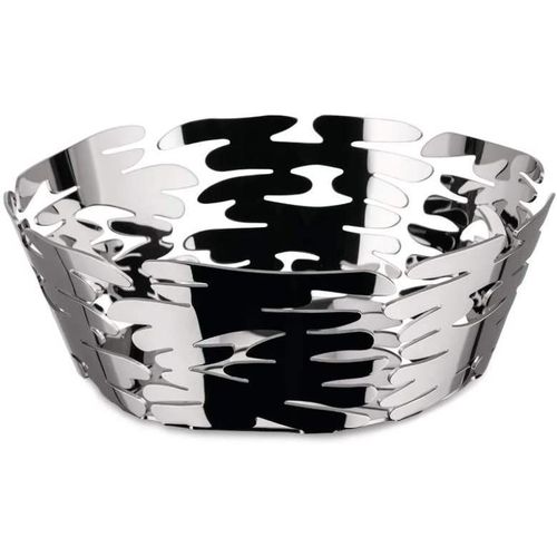 Alessi Barket Bm10/18 - Centre De Table Design Avec Décorations Ajourée, Acier Inox 18/10, 18 Cm