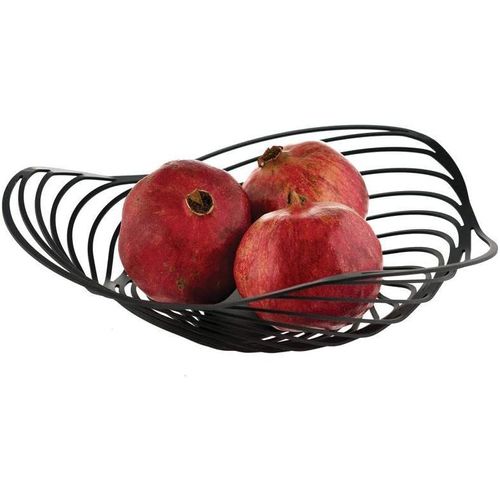 Bol De Fruit D¿Alessi-Trinity Dans L¿Acier Coloré Avec La Résine Époxy, Noir