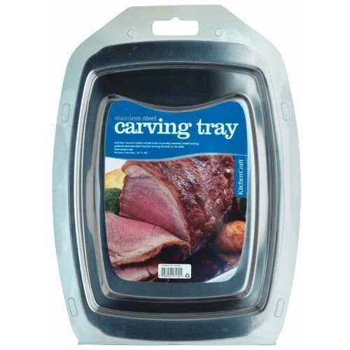 Kitchen Craft Plateau À Viande Acier Inoxydable 35,5 Cm X 25,5 Cm