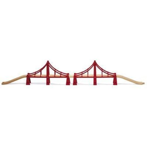 Brio - 33683 - Circuits De Train En Bois - Double Pont Suspendu