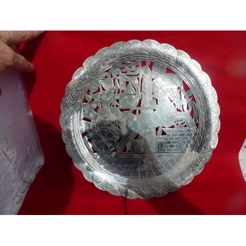 Plat Motif Egyptien Argent Massif
