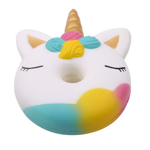 Jeu De Licorne À Gros Donuts Pour Enfants, Nouveau Jouet Amusant Et Anti-Stress, Rose, Jumbo, À Montée Lente, Kawaii