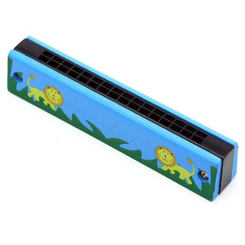 Harmonica En Bois Pour Enfants, Jouets, Instruments De Musique 16 Trous, Double Rangée, Dessin Animé, Couleur, Bouche De Vent, Jouet Pour Bébé