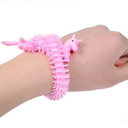 Corde Tpr Extensible De Nouilles De Ver 3 Pièces, Jouets Anti-Stress, Ficelle, Autisme, Vent, Couleur Aléatoire, Licorne De Dessin Animé