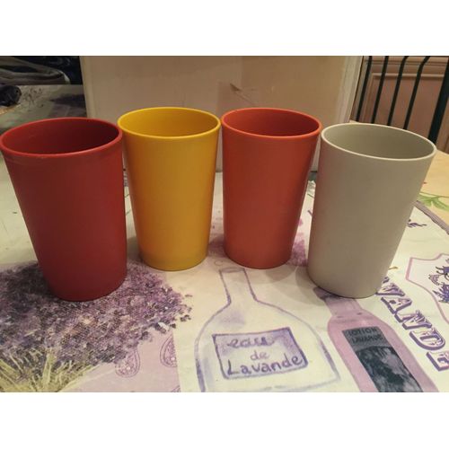 Lot De 4 Verres Tupperware Vintage