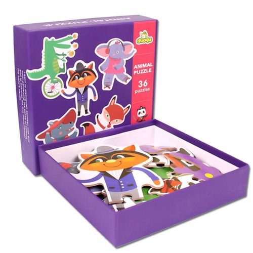 Puzzle De Cognition En Bois Pour Enfants, Jouet Éducatif En Forme D'Animaux, Fruits, Apprentissage, Cadeaux De Noël