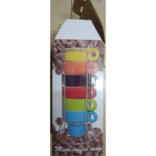 Lot De 6 Couleur Céramique Espresso Mini Mug Tasse