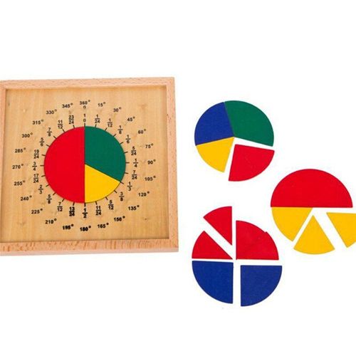 Jouet Éducatif En Bois Pour Bébé, Apprentissage Des Maths, Apprentissage Des Mathématiques Circulaires, Division Des Fractions, Enseignement Montessori, Cadeau