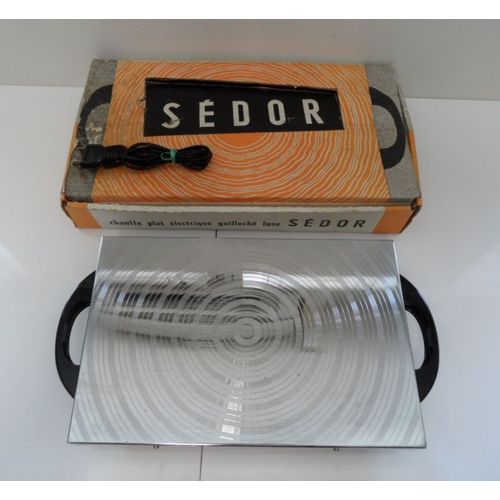 Chauffe Plat Vintage Electrique Guilloche Luxe Sedor 300w Made In France