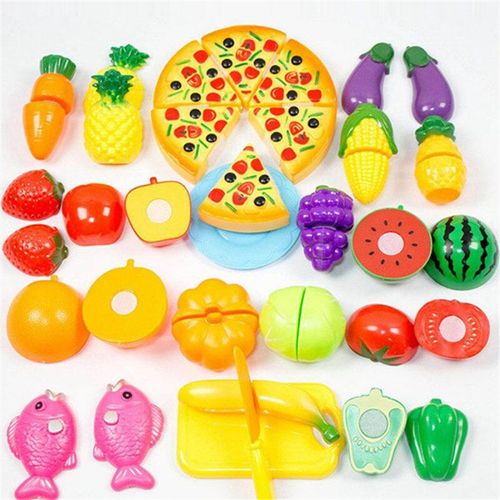 Ensemble De Jouets De Cuisine En Plastique Pour Bébé, Jouets De Cuisine En Plastique, Coupe De Fruits Et Légumes, Jeux De Fantaisie, Cuisine Éducative, Cosplay