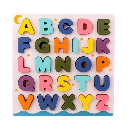 Planche De Puzzle En Bois Pour Bébé, Alphabet 3d, Apprentissage Des Lettres, Méthode Montessori, Jeu De Correspondance Des Maths, Jouets Éducatifs Cognitifs, Cadeau