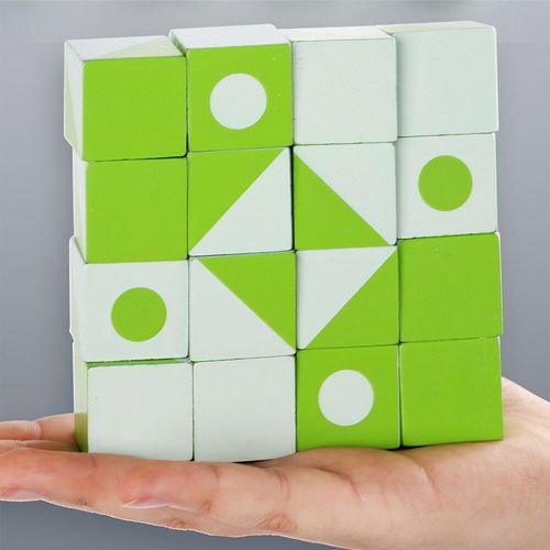 Blocs De Réflexion Spatiale En Bois, Avec Boîte En Fer, Cubes De Construction, Jouets Éducatifs Pour Bébé, Jouet D'Apprentissage Montessori, Cadeau Pour Enfant