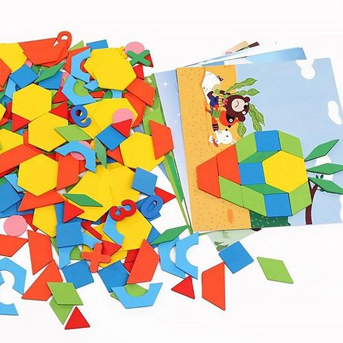 Puzzle Montessori En Bois Pour Bébé, 250 Pièces, Jeu D'Apprentissage Éducatif, Géométrique, Bloc, Planche