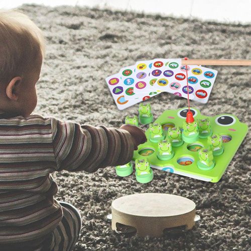 Jouets De Pêche En Bois Montessori Pour Enfant En Bas Âge, Jouets De Coopération Avec Les Yeux Et Les Mains, Jouets Éducatifs, Puzzles, Cadeaux D'Anniversaire Et De Noël