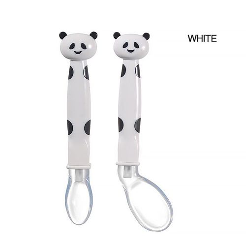 Cuillère D'Alimentation Douce En Silicone Pour Bébé, Cuillères De Dessin Animé Panda, Vaisselle De Table, Alimentation Cuillère D'Entraînement, Enfants, Ustensiles D'Apprentissage