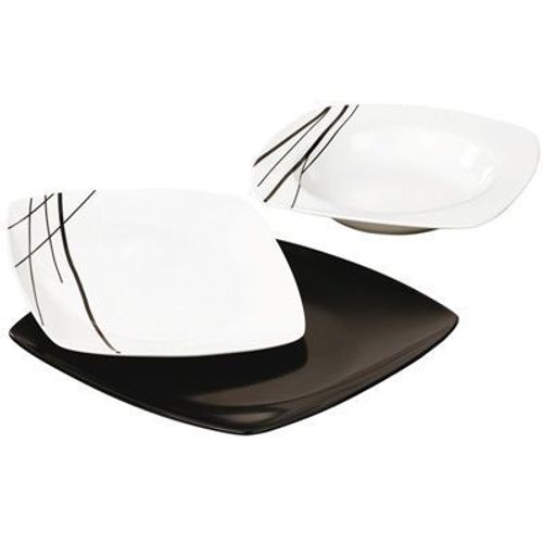 Set Vaisselle "Goba"  12 Pièces, En Porcelaine, Pour 4 Personnes