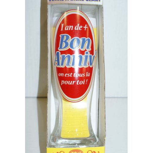 Verre A Biere Geant 24 Cm  1 An De Plus Bon Anniv