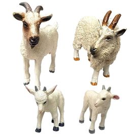 Figurine De Chèvre, 4 Pièces, Simulation D'Animaux, Jouets Éducatifs Pour Enfants, Collection Pour Salon, Fête À Domicile, Bureau, Cadeau