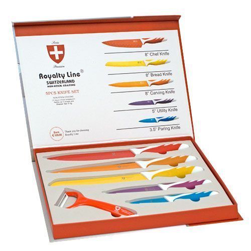Coffret De 5 Couteaux De Cuisine De Fabriquation Suisse