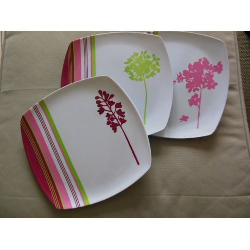 Lot De 6 Assiettes En Pvc Alimentaire