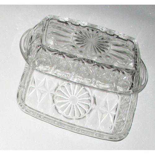 Coupelle En Verre Avec Couvercle Forme Rectangulaire