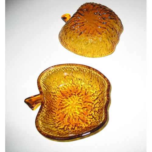Lot De 6 Petites Coupelles En Verre Et Son Saladier En Forme De Pomme