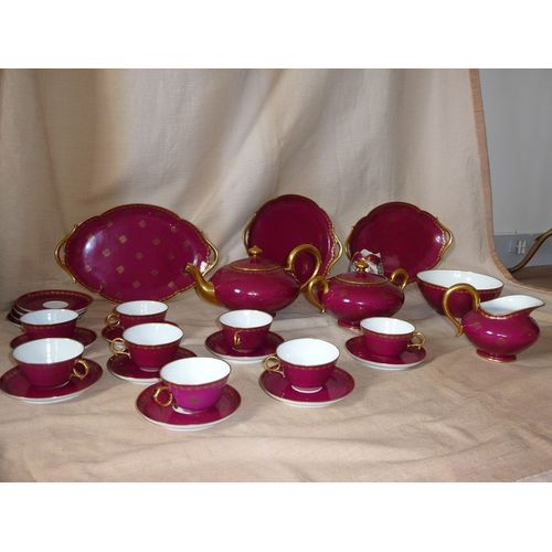 Service À Thé En Porcelaine De Limoge
