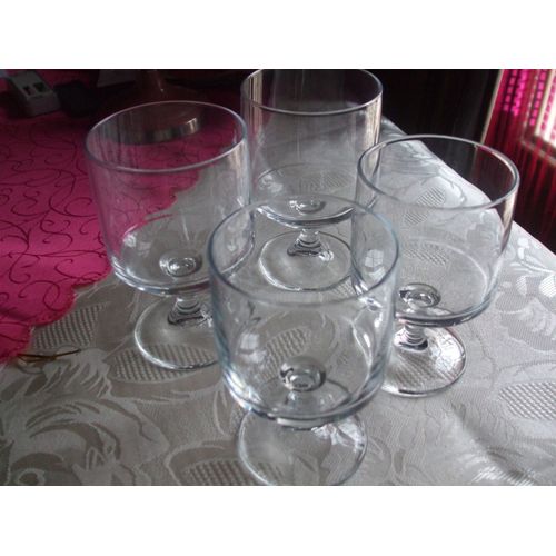 Lot De 4 Verres  À Pieds