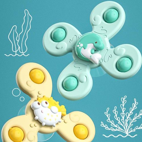 Jouet Rotatif Montessori Pour Bébé, Jouet De Bain À Ventouses, Moulin À Vent, Spinner, Pour Enfant, Décompression Du Stress