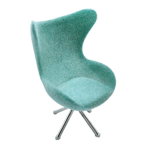 Mini Chaise En Forme De Cygne Moderne En Plastique Vert, À Dossier Haut, Pour Meubles De Maison De Poupée, Décor De Maison, 1/12