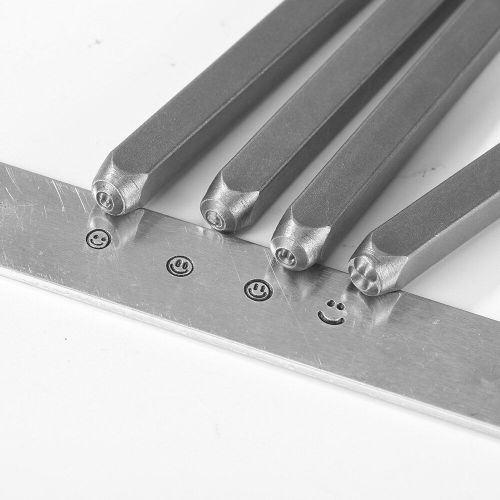 Ensemble De Timbres En Métal Pour Bijoux, En Acier En Forme De C¿Ur, Poinçon En Cuir, Outils De Travail Pour Bijoux, Bracelet Vierge, Moule D'Estampage, Artisanat, 4/9 Pièces