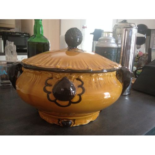 Soupiere Avec Couvercle Jaune Vallauris